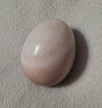 Vintage Polished Stone Egg Pink Marble collectible - £9.29 GBP