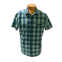 Lee Button Up Shirt Mens Large Short Sleeve Check Casual Breast Pockets Plaid - £12.62 GBP