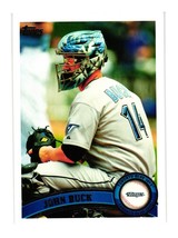 2011 Topps Baseball Card 296 John Buck Toronto Blue Jays Catcher - £2.36 GBP