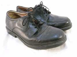 Croft &amp; Barrow Shoes Algonquin Black Leather Size Mens sz9W NA110201 - £12.92 GBP