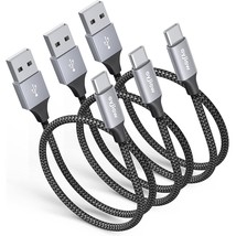 Short Usb C Cable 1.5Ft [3Pack], 3A Fast Charging Usb A To Type C Charger Cord B - £11.75 GBP