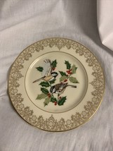 Vintage 1988 Lenox Chickadee Garden Bird Plate Collection Gold Trim 8” - £10.06 GBP