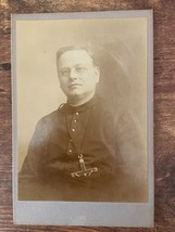 Vintage Cabinet Card. Man with cross - £10.68 GBP