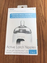 Kiinde Twist Active Latch Nipples Medium Flow 2 Pack Ships N 24h - $11.86