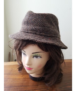 Vintage Hats of Ireland Castlebar 100% Pure Wool Donesal Tweed Men&#39;s L Hat - £23.31 GBP