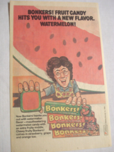 1986 Color Ad Bonkers! Fruit Candy New Watermelon Flavor Bonkers - £6.42 GBP