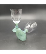 Villeroy &amp; Boch ISABELLE Wine Goblets Set of 2 Green Claret 6.75&quot; Retired - $856.58 MXN