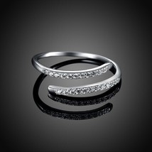 0.20Ct Round Simulated Diamond Bypass Adjustable Toe Ring 14K White Gold Finish - £85.44 GBP