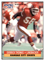 1991 Pro Set Spanish Derrick
  Thomas   Kansas City Chiefs Football
  Ca... - $0.50