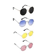 Unisex runde Sonnenbrille für Erwachsene mehrfarbiges Gestell, mehrfarbi... - £10.98 GBP