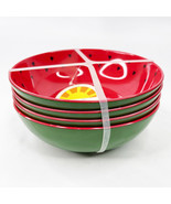 C &amp; C California Home Salad Cereal Melamine Bowls Watermelon Hearts  - $23.00