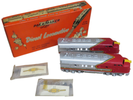 Vintage K&amp;O Models Pacemaker Line Santa Fe Diesel Locomotive Set w/ Orig... - $128.65