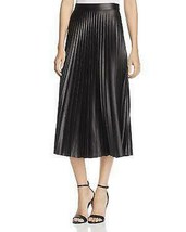 Bardot Womens Rada Shimmer Mid-Calf Pleated Skirt, Size Medium - $40.00