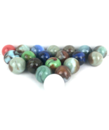 Marble Shooters Lot Of 20 Assorted Colors Swirls Solids Red White Blue V... - $711.41 MXN