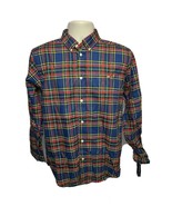 American Living Boys Blue XL Long Sleeve Plaid Checkered Button Front Shirt - $19.80