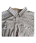 Ely Cattleman Western Shirt Men&#39;s 3XLT Tall Man Pear Snap Black white Plaid - €11,88 EUR