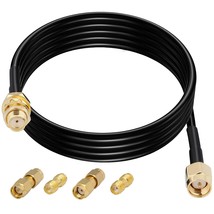 SMA Antenna Cable RG174 Coaxial Cable 10FT SMA Female to SMA Male Bulkhe... - £18.98 GBP