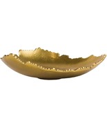 Red Co. 12” Decorative Antique Golden Allure Torn Metal Centerpiece Bowl... - £39.08 GBP