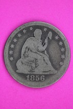 1856 P Seated Liberty Silver Quarter Guaranteed Authentic &amp; Genuine Coin... - $474.79 MXN