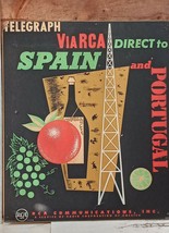        RARE Vintage RCA RADIO TELEGRAPH DIRECT  TO SPAIN ADVERTISEMENT - $103.95