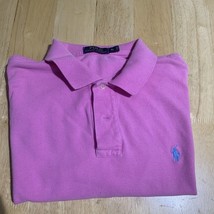 Ralph Lauren Polo Shirt Mens XL Pink Blue Pony - $17.14