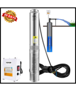 Bomba Sumergible 4 Pulg 230V 3HP ,37 GPM para Pozo Profundo, Uso Industr... - $528.11 CAD