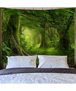 Virgin Forest Tapestry Green Tree in Misty Forest Tapestry Wall Hanging - $62.41 CAD