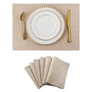 New Homejoy Cloth Napkins Set Of 8 – Square 17X17 Inch Jacquard Fabric Polyester - £55.84 GBP