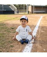Personalized Baby Baseball Uniform Custom Name and Number Pinstripe Jers... - $40.00