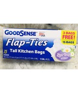 Goodsense 15 Flap-Ties Tall Kitchen Bags 13 Gallons-SPRING Scent.New-SHIP24 - $12.75