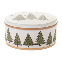 Ceramic Pine Tree Canister with Lid 7.75&quot;D - $49.60