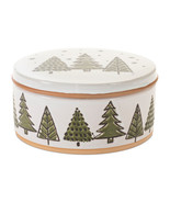 Ceramic Pine Tree Canister with Lid 7.75&quot;D - $69.65 CAD