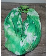 Women&#39;s St. Patrick&#39;s Day Lucky Clover Sheer Infinity Loop Scarf green a... - $265.69 MXN