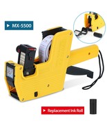 Mx-5500 8 Digits Price Pricing Tag Label Gun Labeller+Sticker Labels Ref... - $30.99