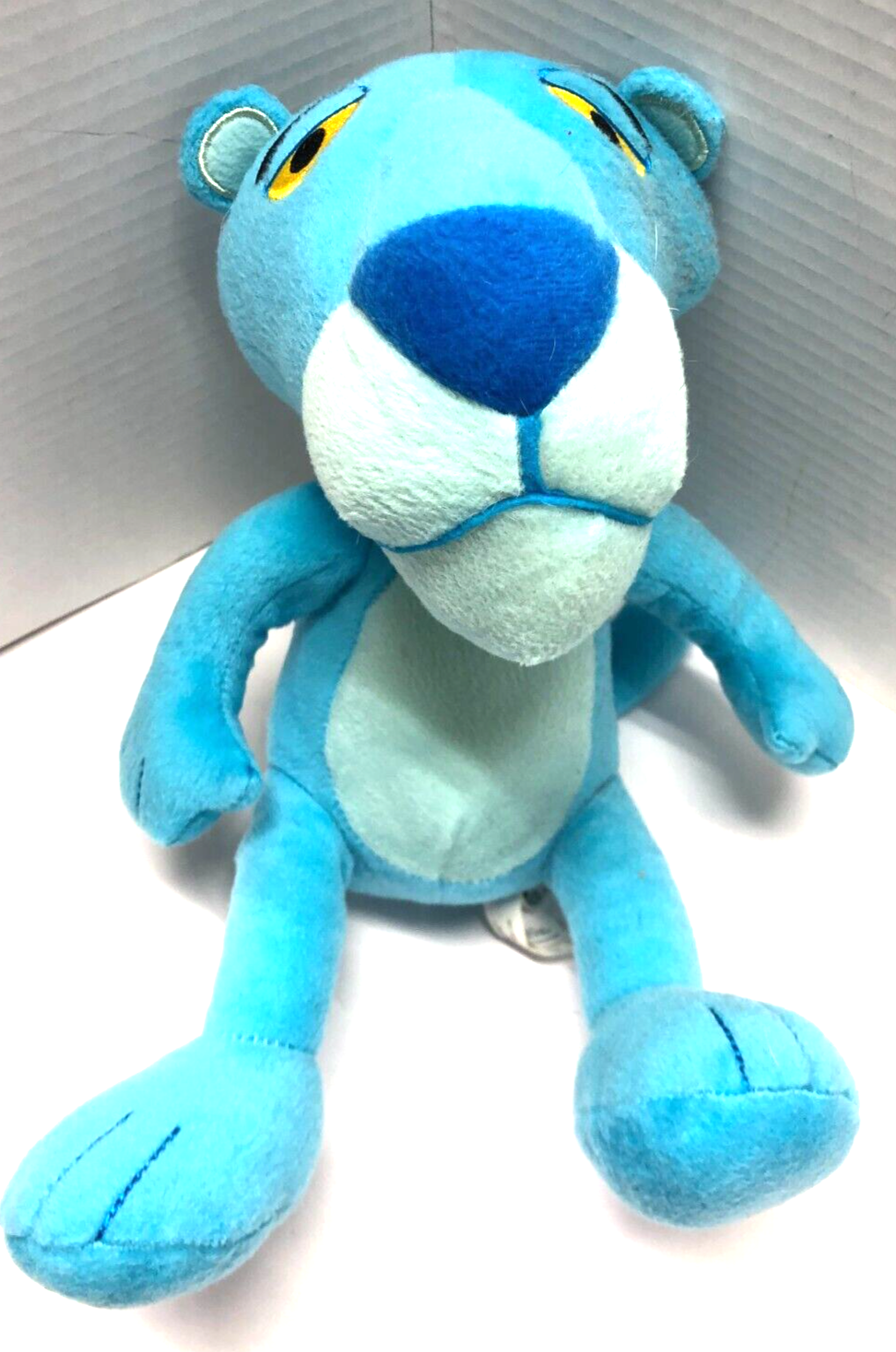 Pink Panther In Blue Plush 12&quot; Vintage Figure - $19.80