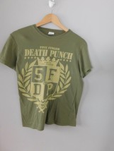 Olive Drab Five Finger Death Punch War is The Answer T-shirt Size S - £8.15 GBP