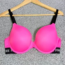 Victoria Secret Wear Everywhere Pink Push Up T-Shirt Padded Underwire Bra 34DD - £13.10 GBP