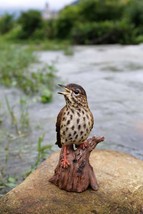 Motion Activated Singing Songbird Standing on Stump-Garden Statue,  Home... - $38.49