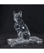 German Shepherd Figurine Viking Martinsville Glass Crystal Dog  Paperweight - $35.27