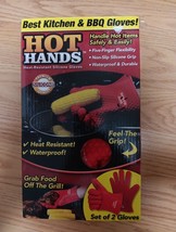 Hot Hands Heat Resistant Red Silicone Kitchen BBQ Gloves Mitts As Seen O... - $184.14 MXN