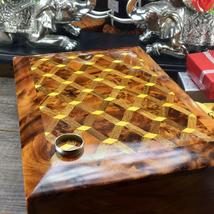 Thuya wooden storage box, hand carved mosaic patterns wooden storage Gift box - £116.75 GBP