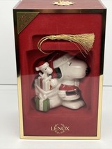 2004 Lenox Santa Snoopy Christmas Ornament Woodstock Peanuts Annual Box - $56.81