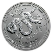 2013 Australia 50 Cents Series II Lunar Year of the Snake 1/2 oz Silver ... - $184.38