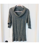 Women&#39;s A. Byer Gray Cowl Neck Tunic Sweater Small - £4.78 GBP