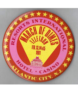 1981 Resorts Hotel &amp; Casino Atlantic City March Of Dimes Telethon 4&quot; Pin... - $108.59 CAD