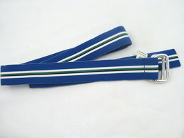 NEW! NWT! Polo Ralph Lauren Classic Grosgrain Repp Stripe Belt! S    Blue - $44.99