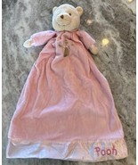 Vintage Winnie the Pooh Pink Baby Lovey Security Blanket Bee Hive Satin ... - $67.68