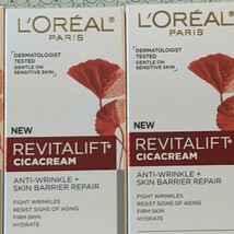 Lot of 2 L'Oreal Revitalift Cicacream Anti-Wrinkle Skin Barrier 1.7 fl oz each - $28.71