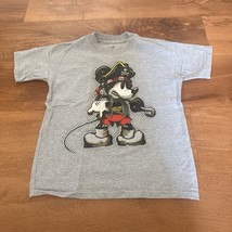 Youth Size Small Disney Parks by Hanes Gray Grey Pirate Mickey Mouse T-S... - $16.00