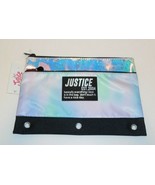 Justice Girls Purple Tie Dye Pencil Pouch Bag New Stars Case School - $12.86